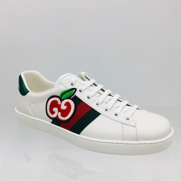 Gucci Ace GG Apple 611376 DOPEO 9064 Sneakers Size G UK 7.5 US 8 regular - Picture 2 of 16